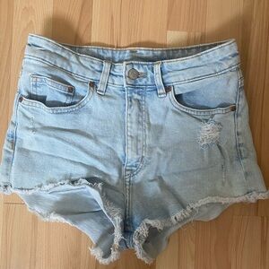 H&M Light Wash Denim Jean Shorts